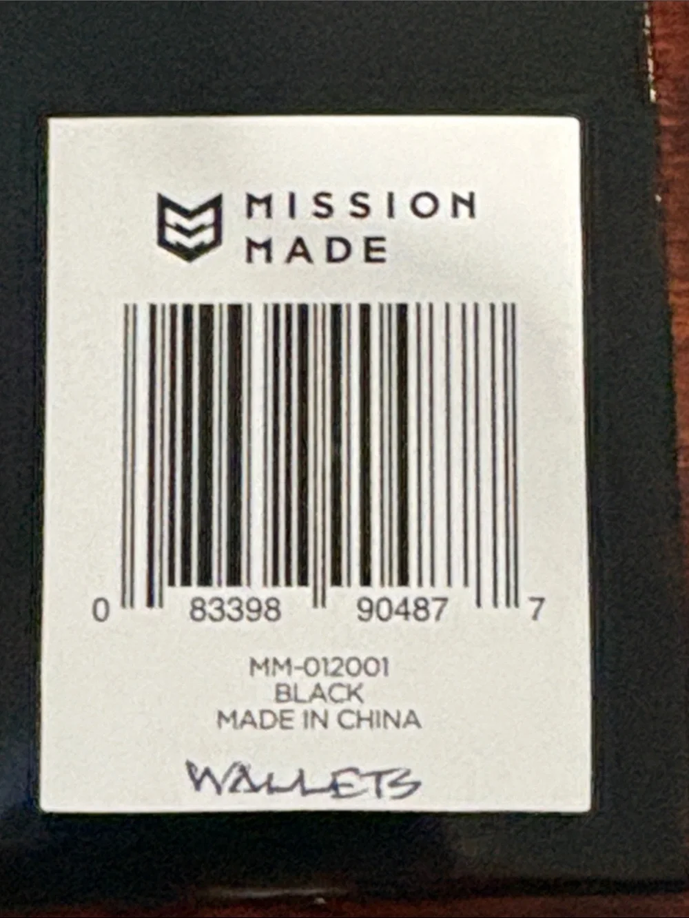 Mission Made Tactical Slim Black Metal Wallet and Money Clip with Logo